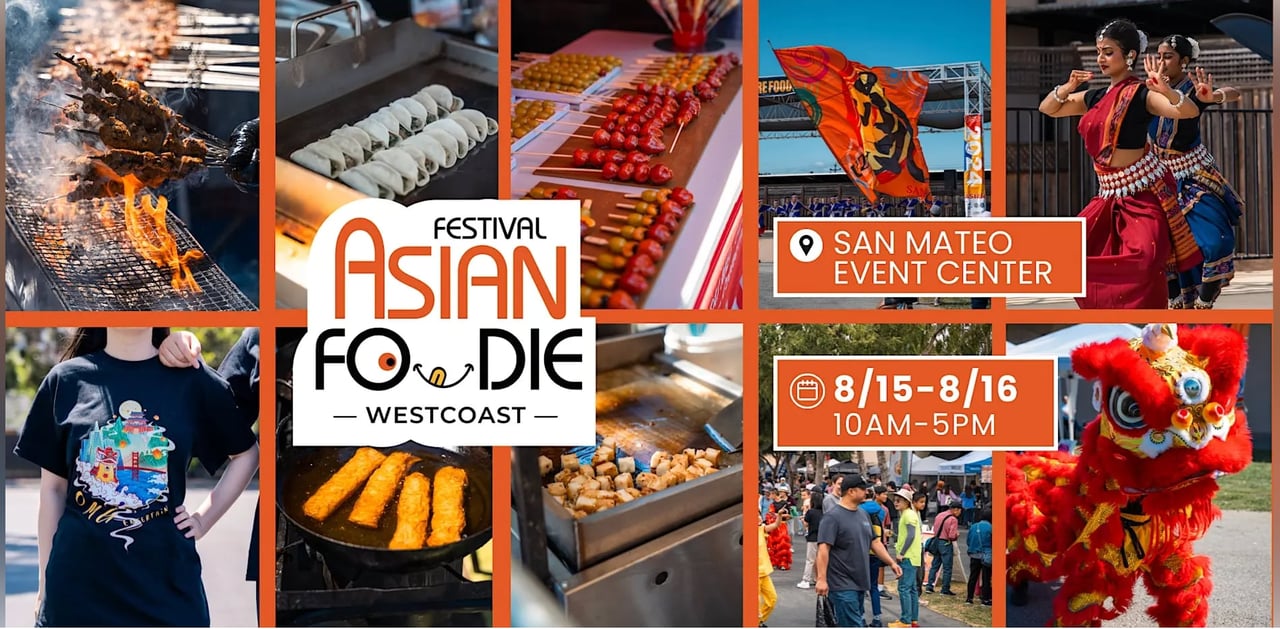 2026 West Coast Asian Foodie Fest in San Mateo — Bay Area family event