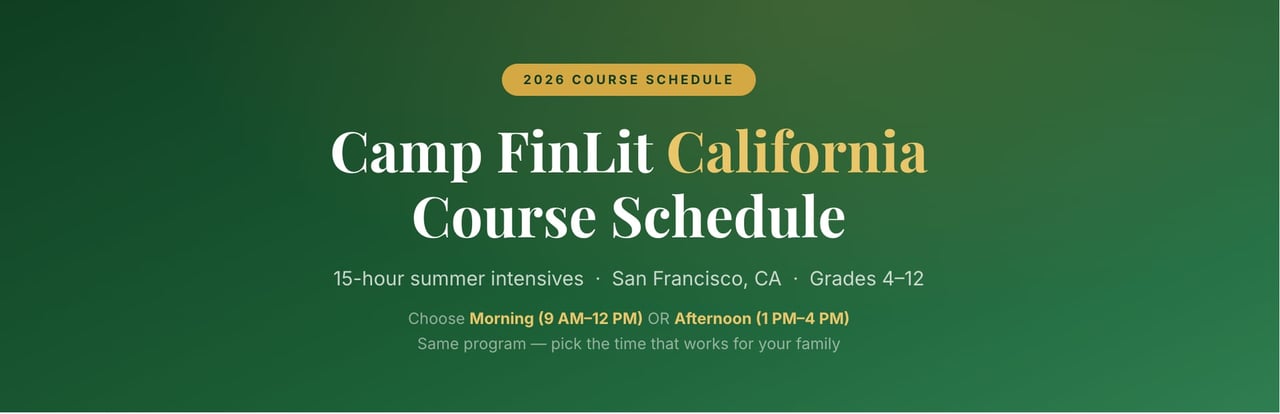 Camp FinLit California Summer Camp 2026 in San Francisco — Bay Area family event