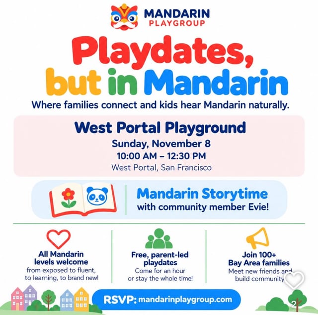 Mandarin Playgroup Playdate + Mandarin Storytime in San Francisco — Bay Area family event