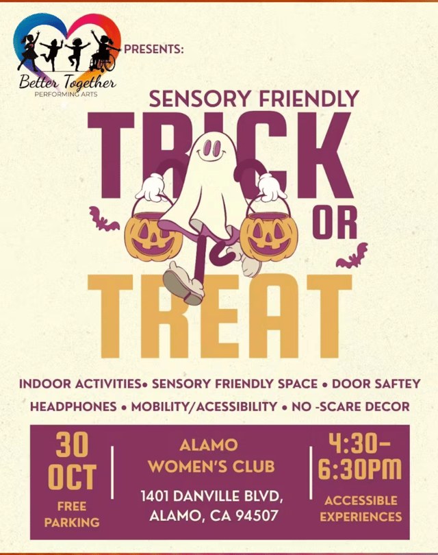 Free Sensory Friendly Trick or Treat in Danville — Bay Area family event