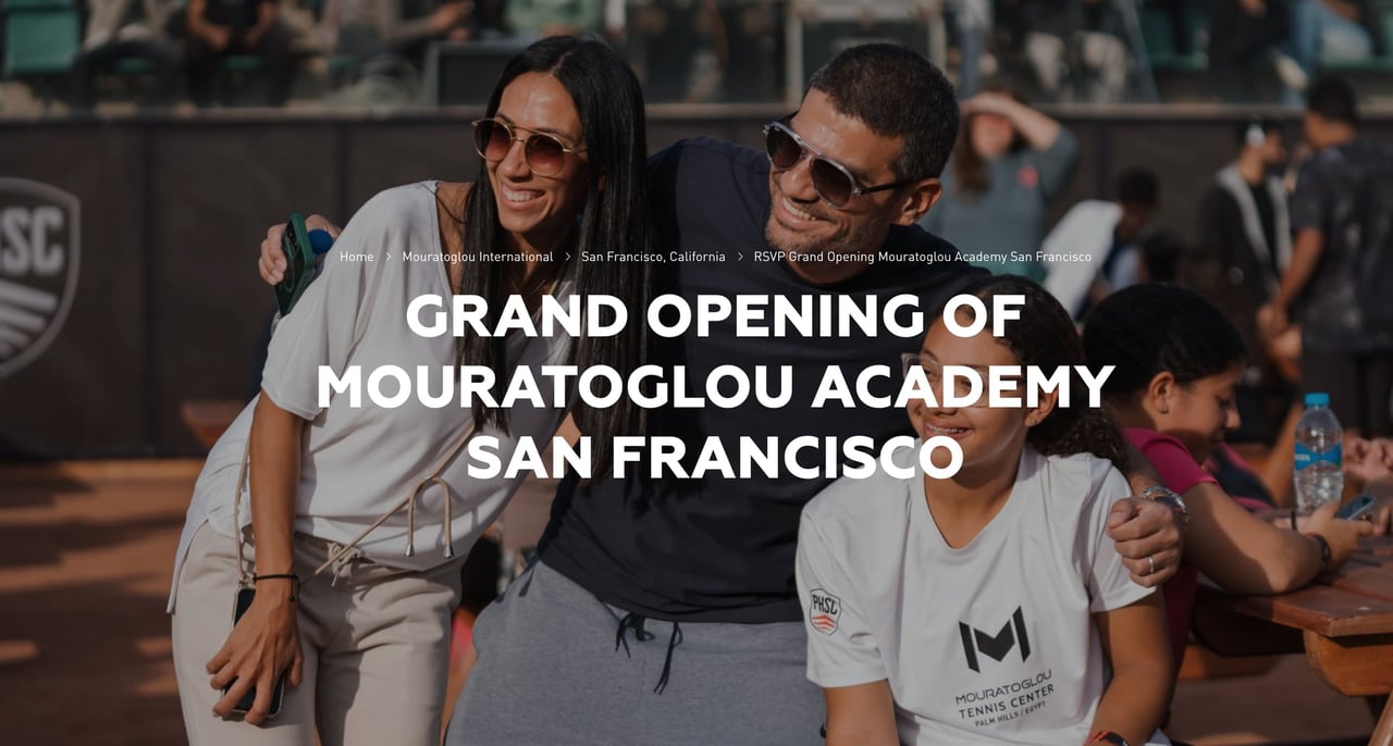 Grand Opening of Mouratoglou Academy San Francisco in San Anselmo — Bay Area family event