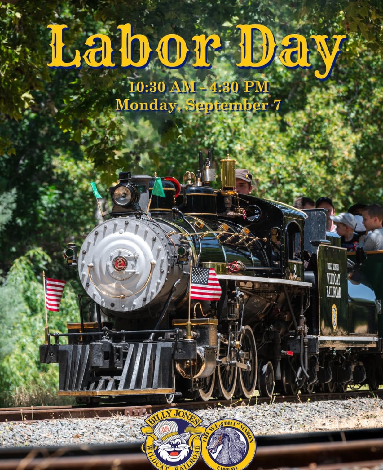Billy Jones Wildcat Railroad *Open on Labor Day* in Los Gatos  — Bay Area family event